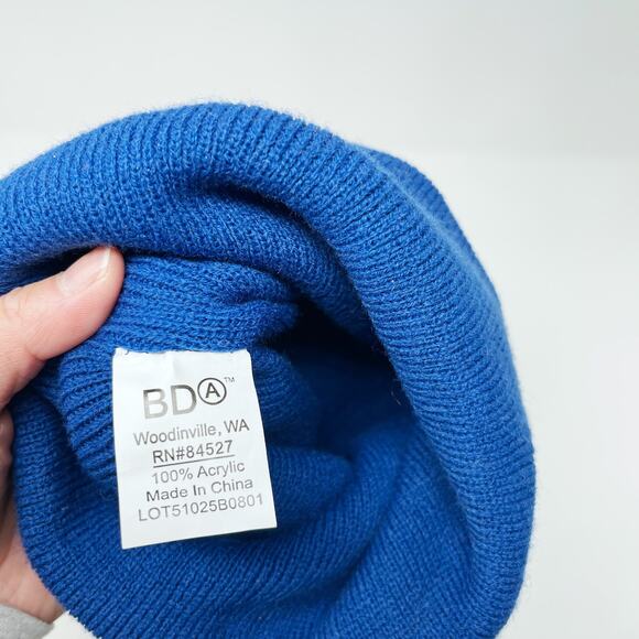 Indianapolis Colts Unisex Beanie Hat Blue White Striped Horseshoe Logo Pom Pom - Picture 6 of 6